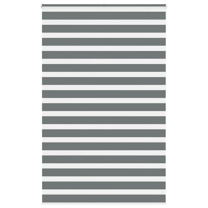 vidaXL Zebra Blind Dark Grey 150x230 cm Fabric Width 145.9 cm Polyester 1