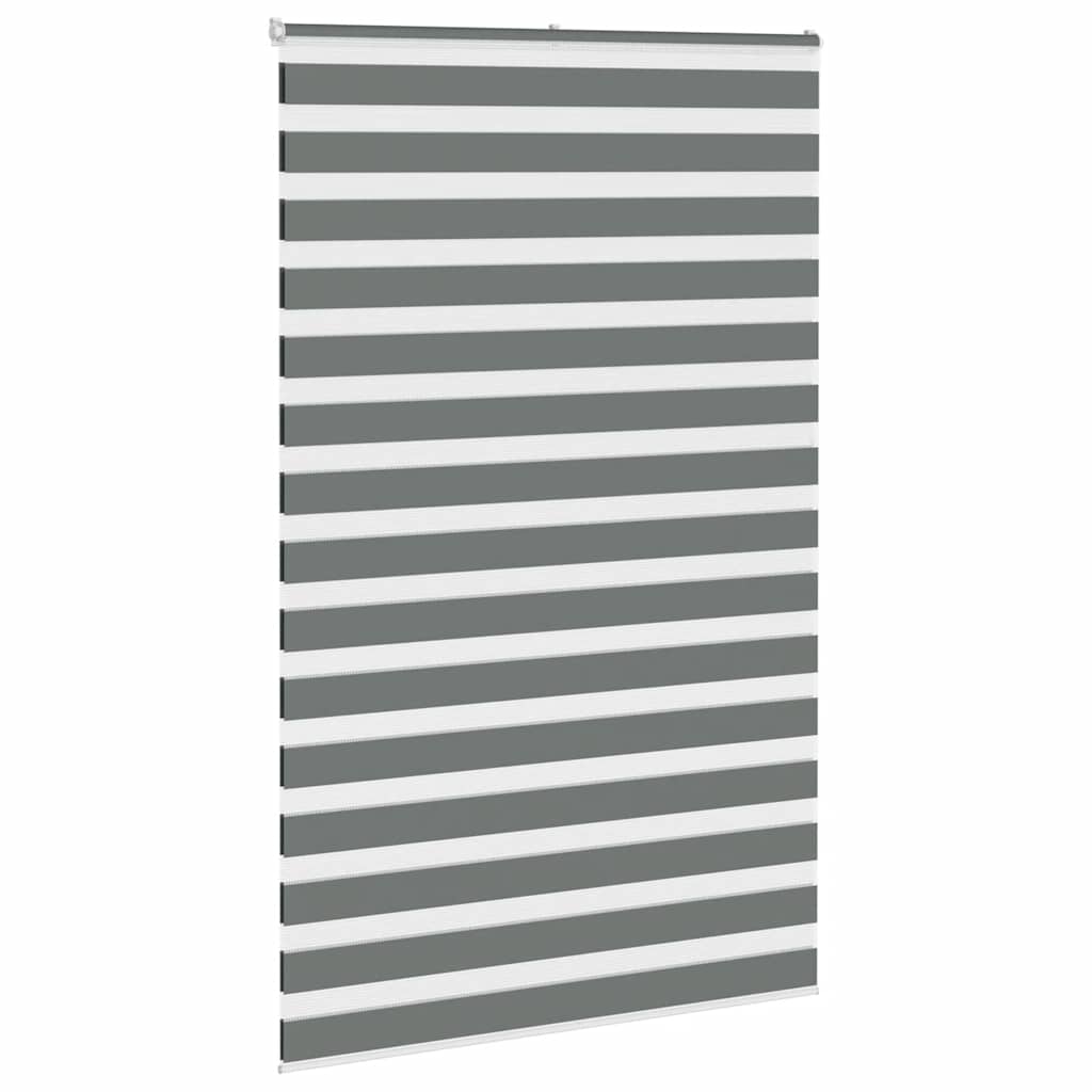 vidaXL Zebra Blind Dark Grey 150x230 cm Fabric Width 145.9 cm Polyester 3