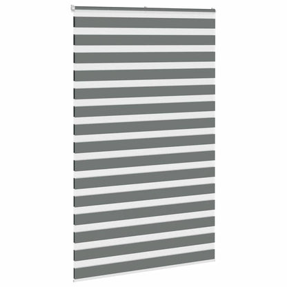 vidaXL Zebra Blind Dark Grey 150x230 cm Fabric Width 145.9 cm Polyester 3