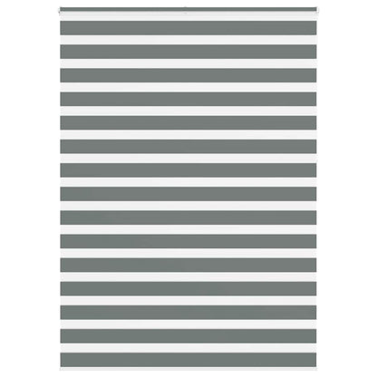 vidaXL Zebra Blind Dark Grey 160x230 cm Fabric Width 155.9 cm Polyester 1