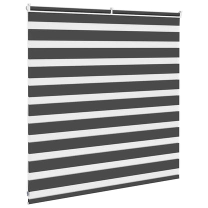 vidaXL Zebra Blind Black 150x100 cm Fabric Width 145.9 cm Polyester 4