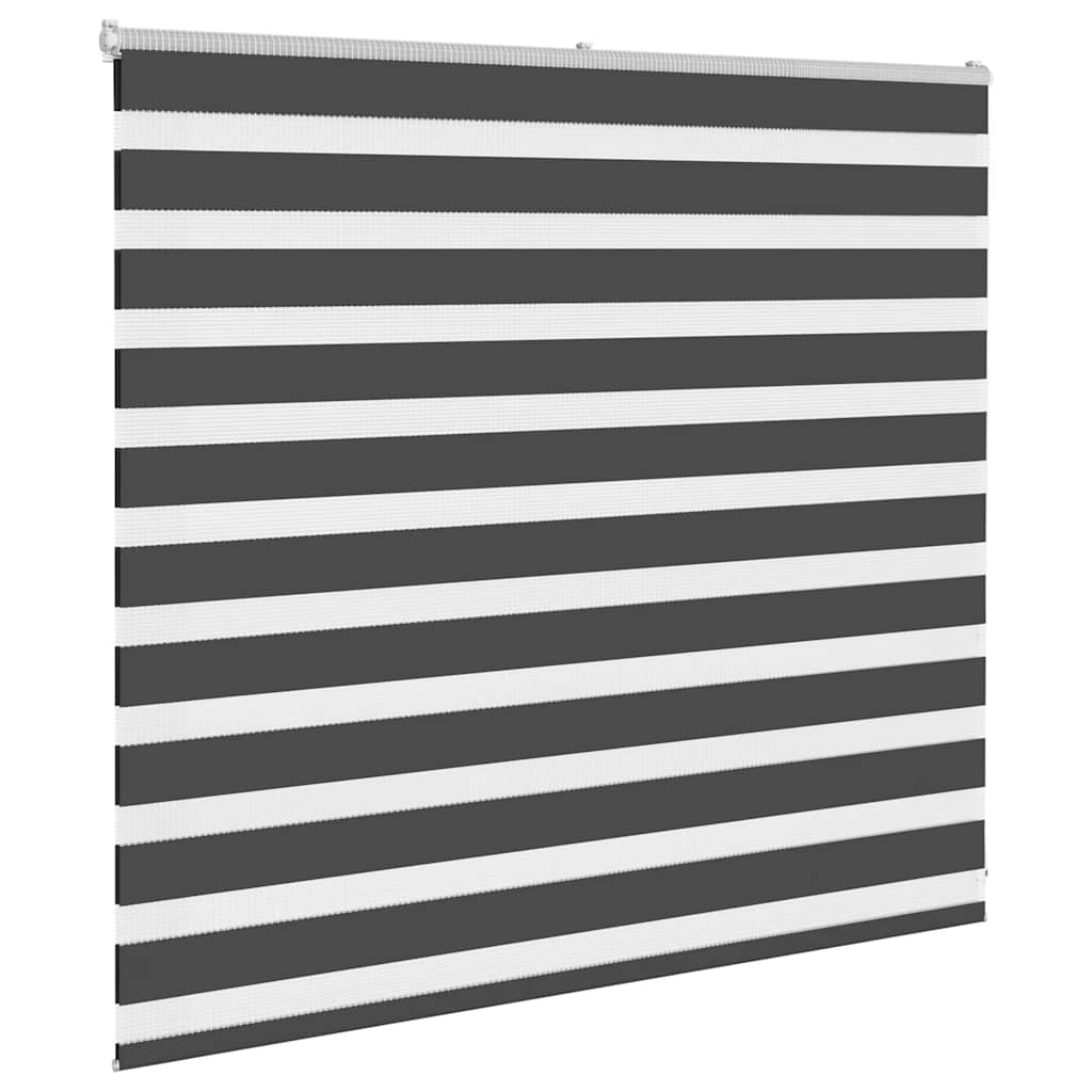 vidaXL Zebra Blind Black 160x100 cm Fabric Width 155.9 cm Polyester 3