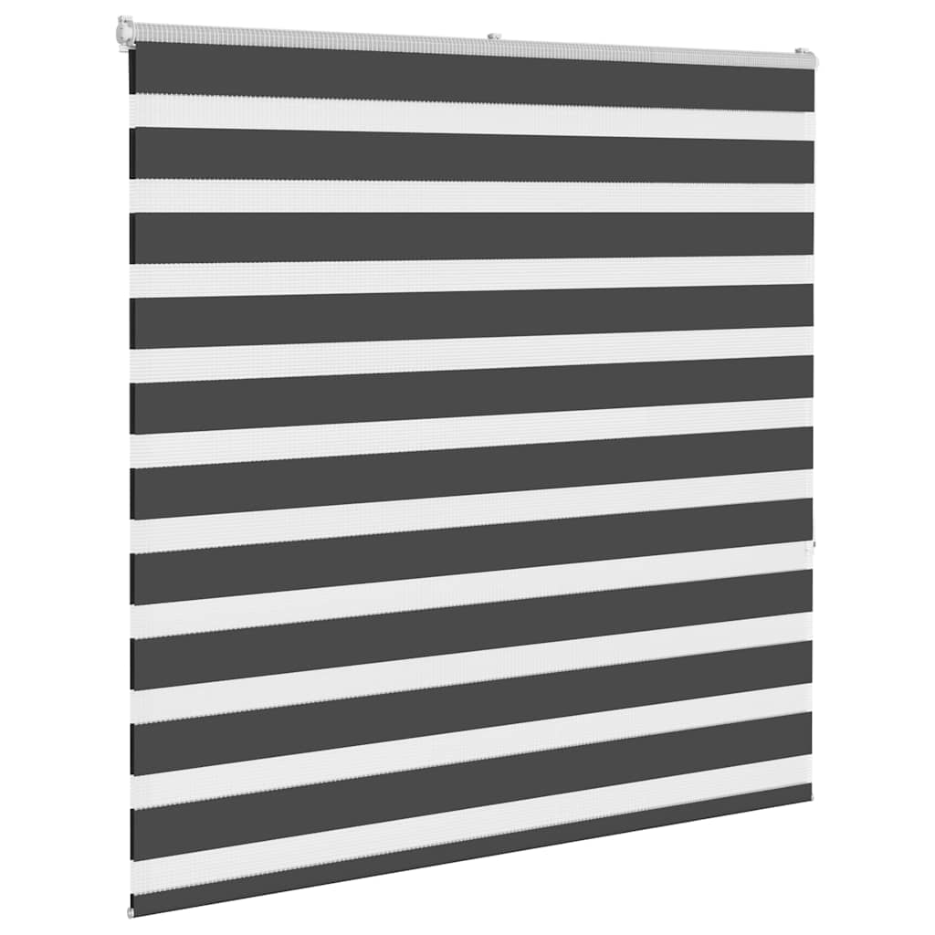 vidaXL Zebra Blind Black 150x150 cm Fabric Width 145.9 cm Polyester 3