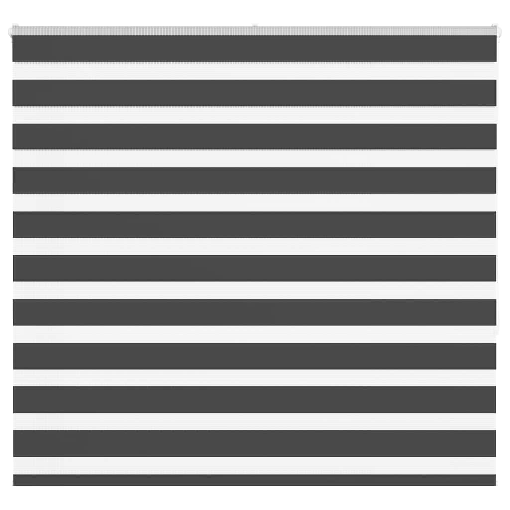 vidaXL Zebra Blind Black 155x150 cm Fabric Width 150.9 cm Polyester 1