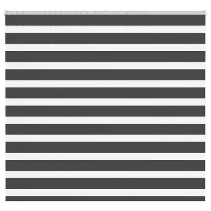 vidaXL Zebra Blind Black 155x150 cm Fabric Width 150.9 cm Polyester 1