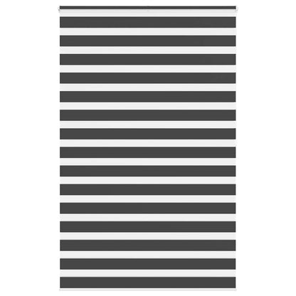 vidaXL Zebra Blind Black 150x200 cm Fabric Width 145.9 cm Polyester 1