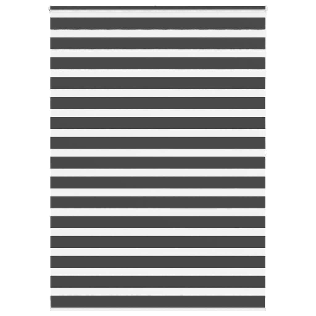 vidaXL Zebra Blind Black 155x200 cm Fabric Width 150.9 cm Polyester 1