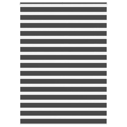 vidaXL Zebra Blind Black 160x200 cm Fabric Width 155.9 cm Polyester 1