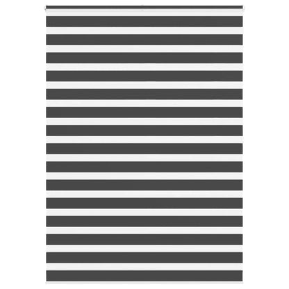 vidaXL Zebra Blind Black 165x200 cm Fabric Width 160.9 cm Polyester 1