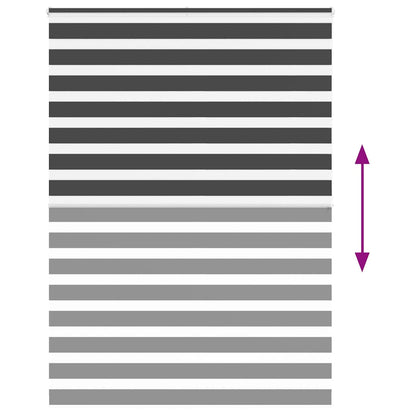 vidaXL Zebra Blind Black 165x200 cm Fabric Width 160.9 cm Polyester 5