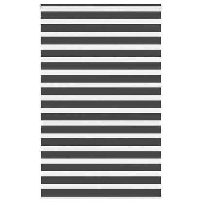 vidaXL Zebra Blind Black 145x230 cm Fabric Width 140.9 cm Polyester 1