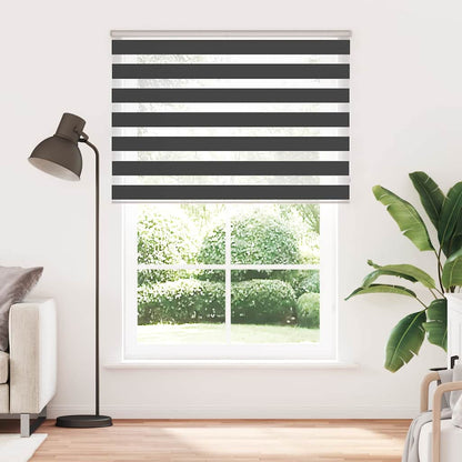 vidaXL Zebra Blind Black 160x230 cm Fabric Width 155.9 cm Polyester 2