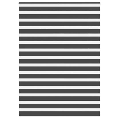 vidaXL Zebra Blind Black 165x230 cm Fabric Width 160.9 cm Polyester 1