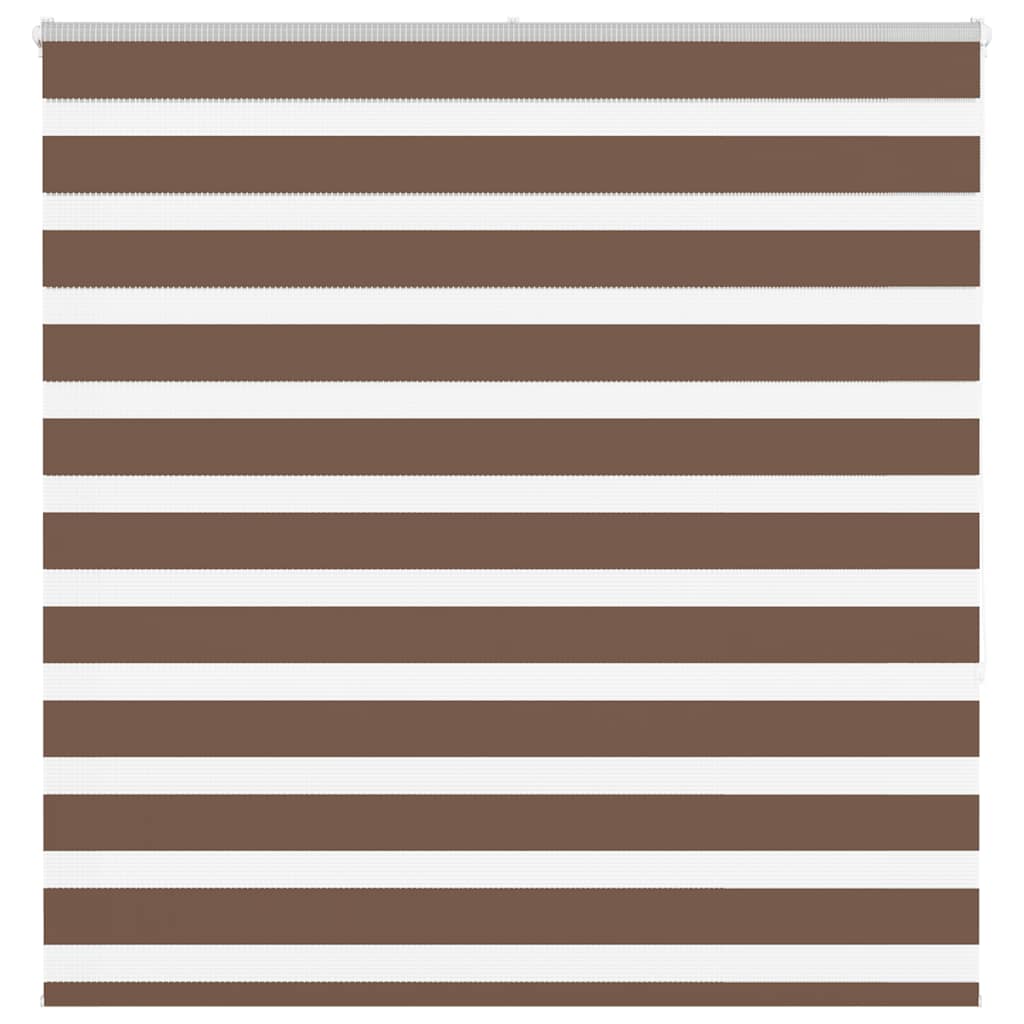 vidaXL Zebra Blind Brown 150x150 cm Fabric Width 145.9 cm Polyester 1
