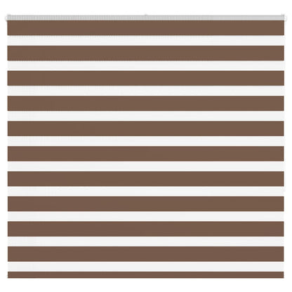 vidaXL Zebra Blind Brown 155x150 cm Fabric Width 150.9 cm Polyester 1
