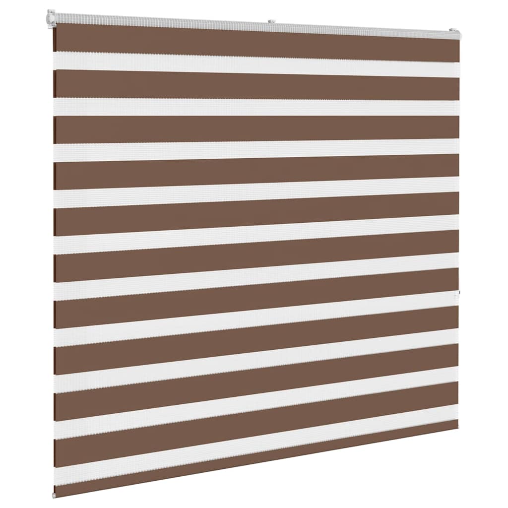 vidaXL Zebra Blind Brown 160x150 cm Fabric Width 155.9 cm Polyester 3