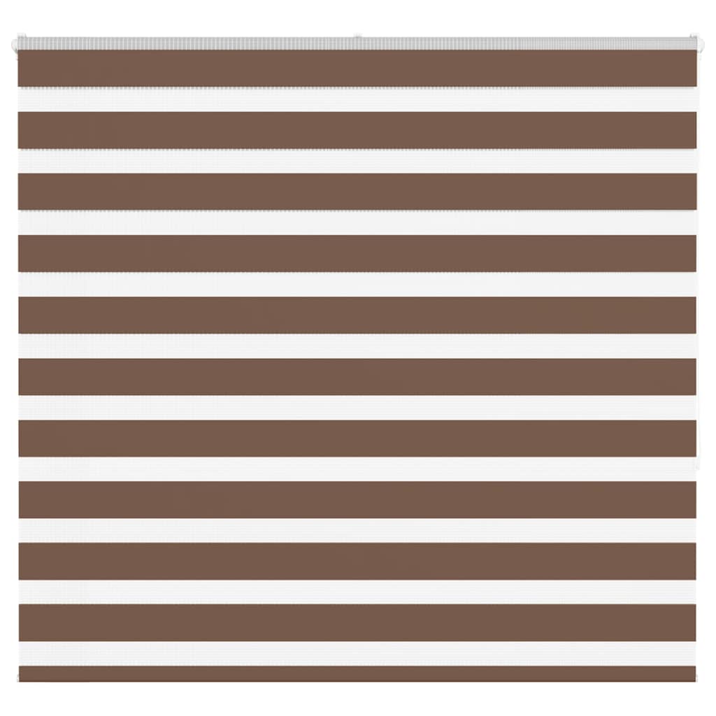 vidaXL Zebra Blind Brown 165x150 cm Fabric Width 160.9 cm Polyester 1