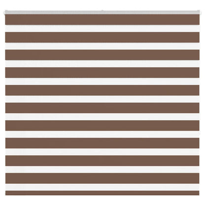 vidaXL Zebra Blind Brown 165x150 cm Fabric Width 160.9 cm Polyester 1