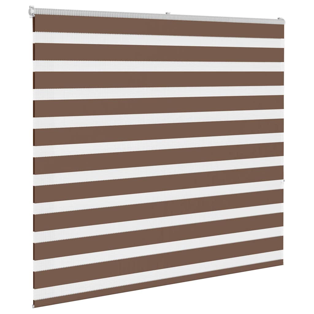 vidaXL Zebra Blind Brown 165x150 cm Fabric Width 160.9 cm Polyester 3