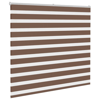 vidaXL Zebra Blind Brown 165x150 cm Fabric Width 160.9 cm Polyester 3