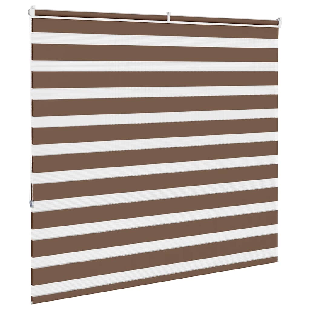 vidaXL Zebra Blind Brown 165x150 cm Fabric Width 160.9 cm Polyester 4