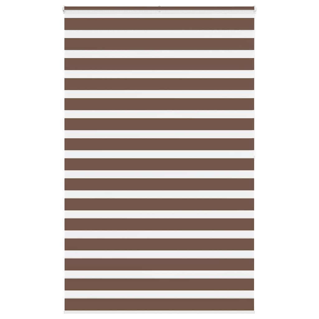 vidaXL Zebra Blind Brown 150x200 cm Fabric Width 145.9 cm Polyester 1