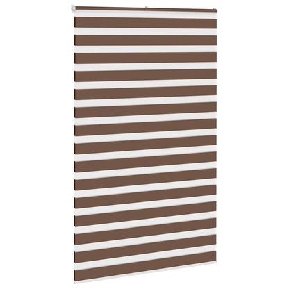 vidaXL Zebra Blind Brown 150x200 cm Fabric Width 145.9 cm Polyester 3