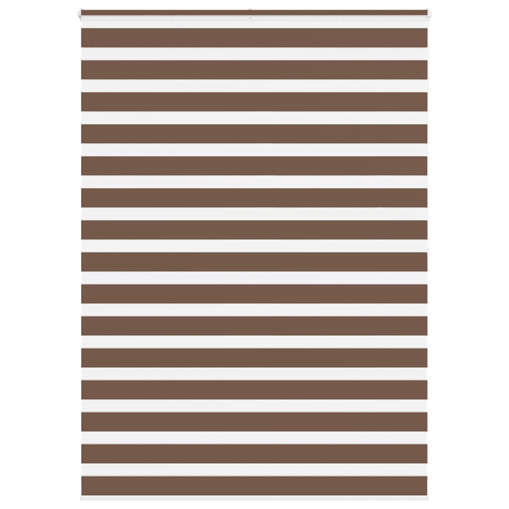 vidaXL Zebra Blind Brown 155x200 cm Fabric Width 150.9 cm Polyester 1