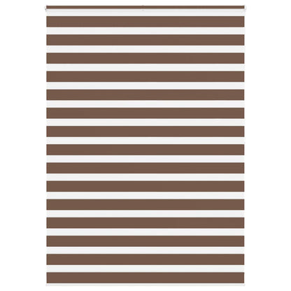 vidaXL Zebra Blind Brown 155x200 cm Fabric Width 150.9 cm Polyester 1