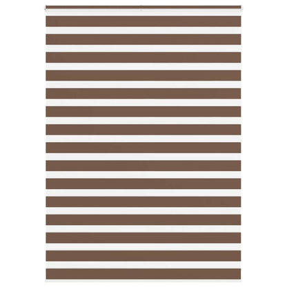 vidaXL Zebra Blind Brown 160x200 cm Fabric Width 155.9 cm Polyester 1