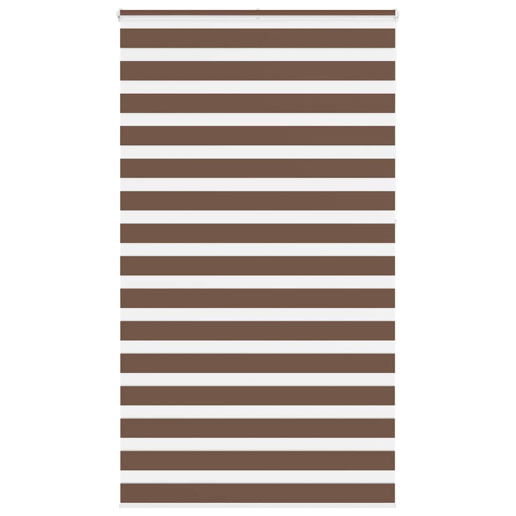 vidaXL Zebra Blind Brown 130x230 cm Fabric Width 125.9 cm Polyester 1