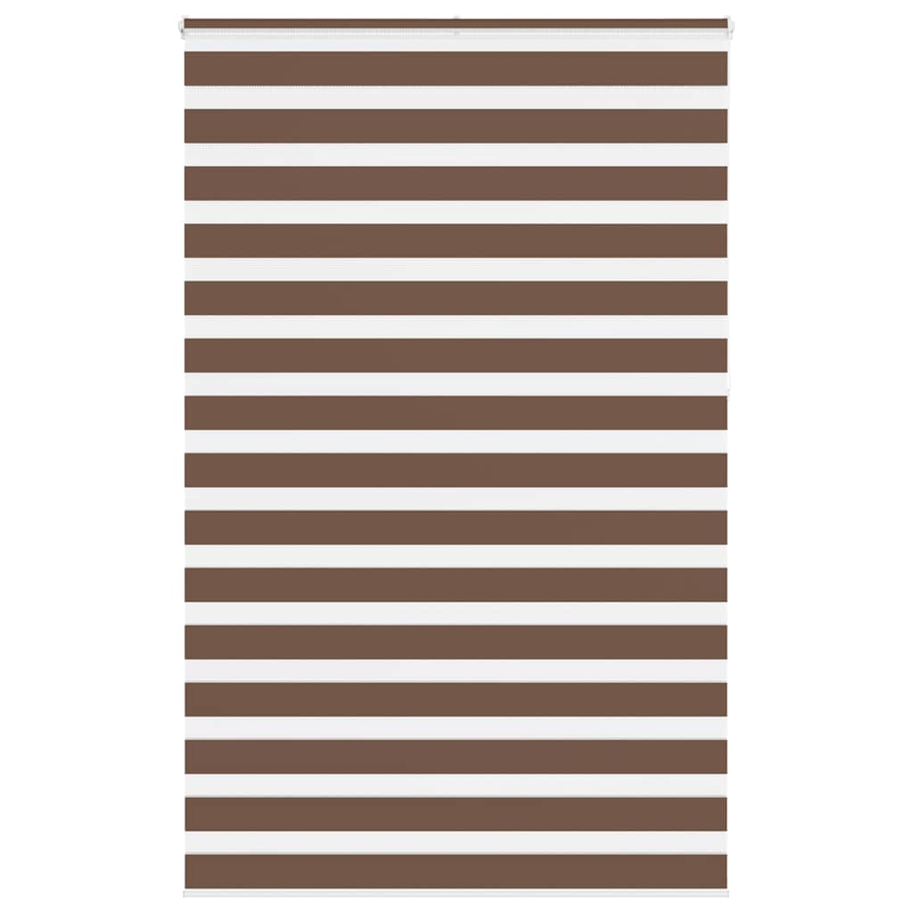 vidaXL Zebra Blind Brown 140x230 cm Fabric Width 135.9 cm Polyester 1