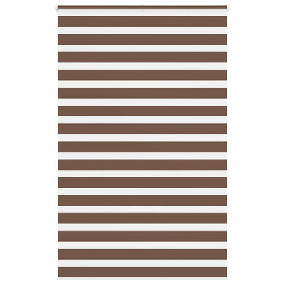 vidaXL Zebra Blind Brown 140x230 cm Fabric Width 135.9 cm Polyester 1