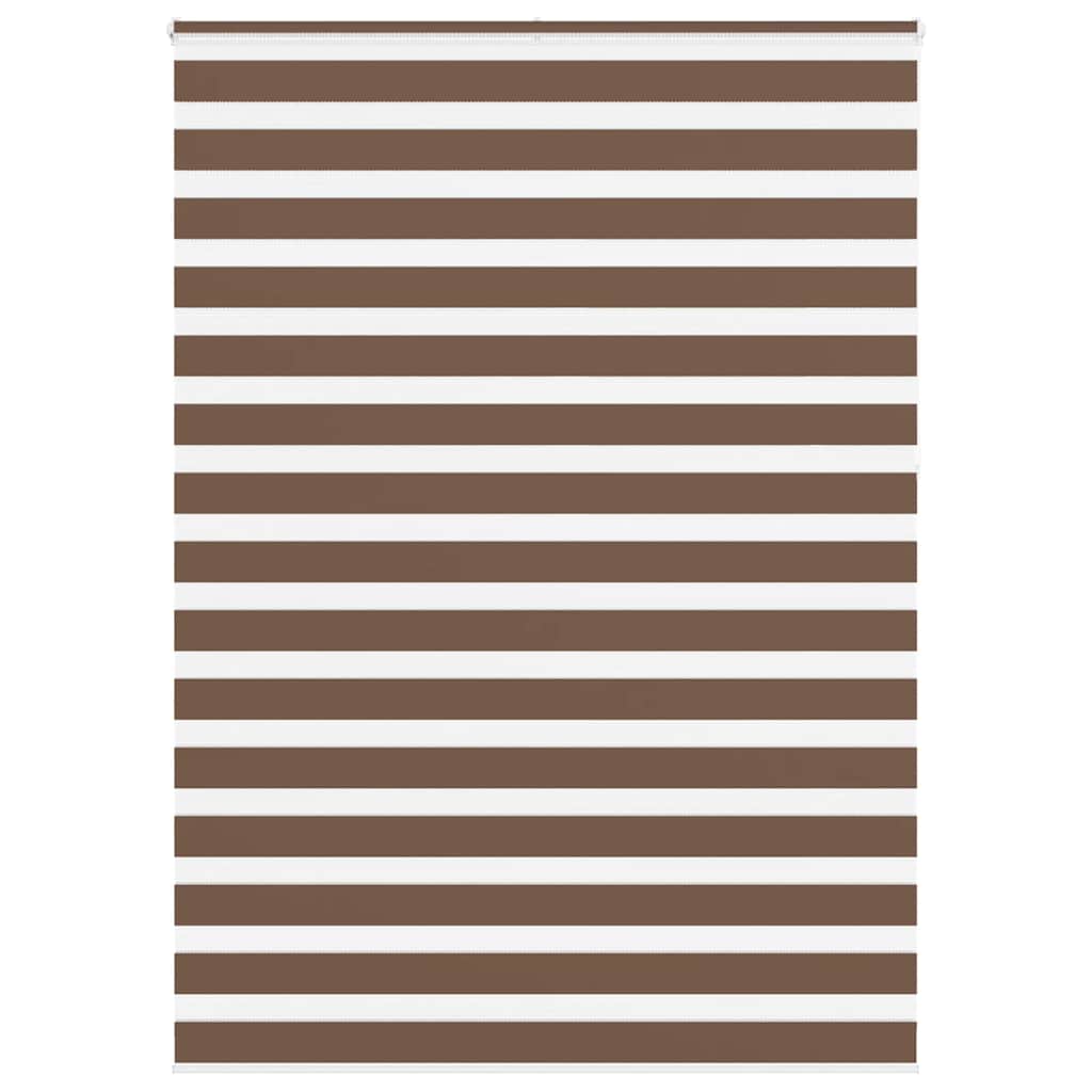 vidaXL Zebra Blind Brown 155x230 cm Fabric Width 150,9 cm Polyester 2