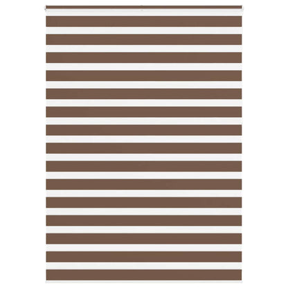 vidaXL Zebra Blind Brown 155x230 cm Fabric Width 150,9 cm Polyester 2