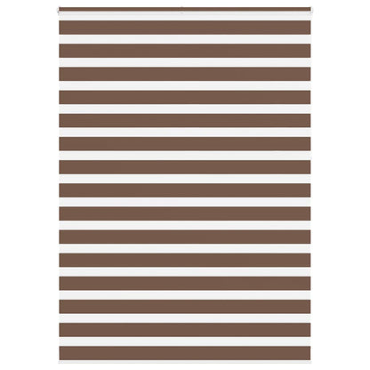vidaXL Zebra Blind Brown 160x230 cm Fabric Width 155.9 cm Polyester 1