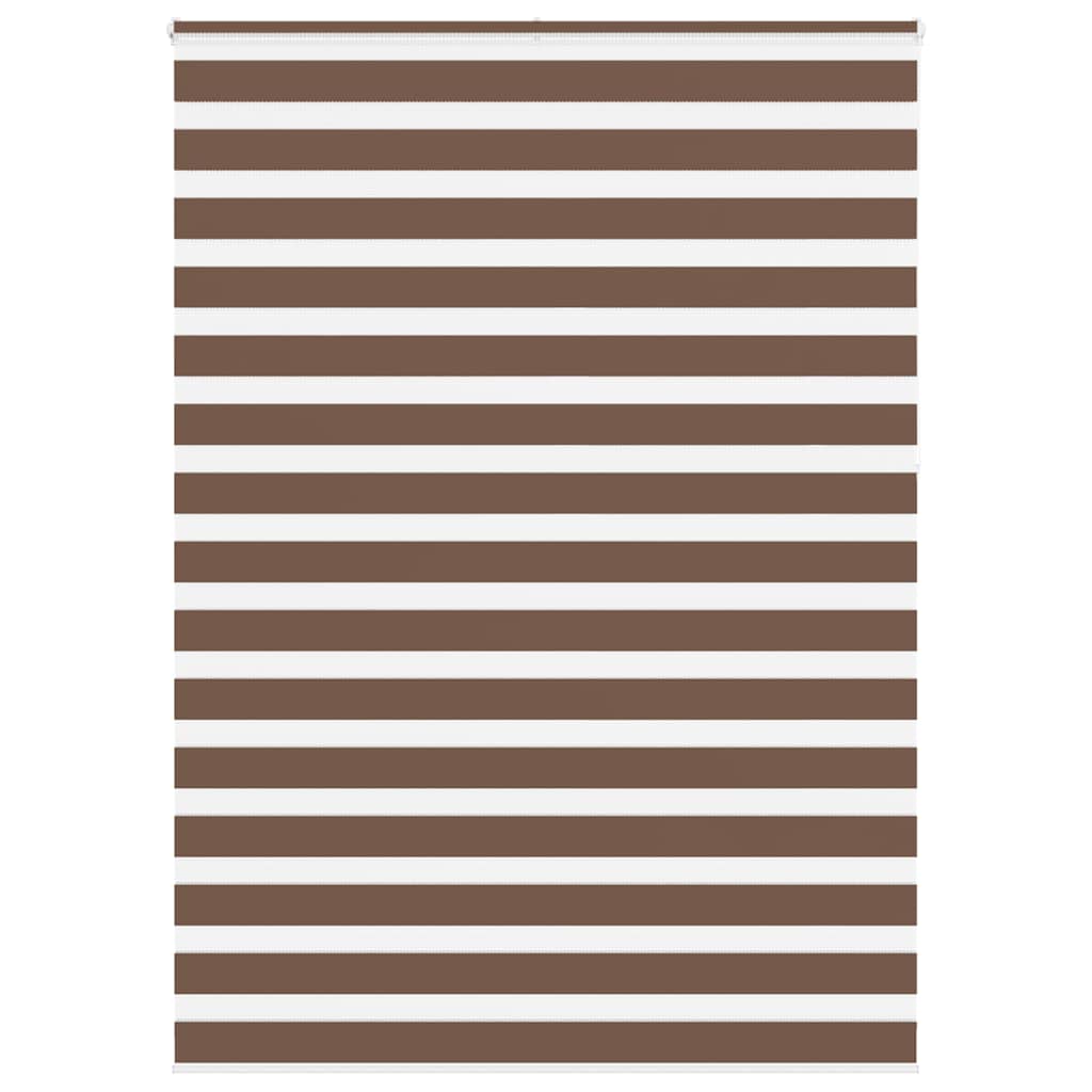 vidaXL Zebra Blind Brown 165x230 cm Fabric Width 160.9 cm Polyester 1