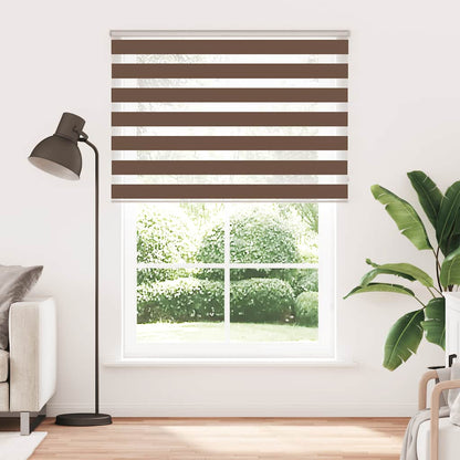 vidaXL Zebra Blind Brown 165x230 cm Fabric Width 160.9 cm Polyester 2