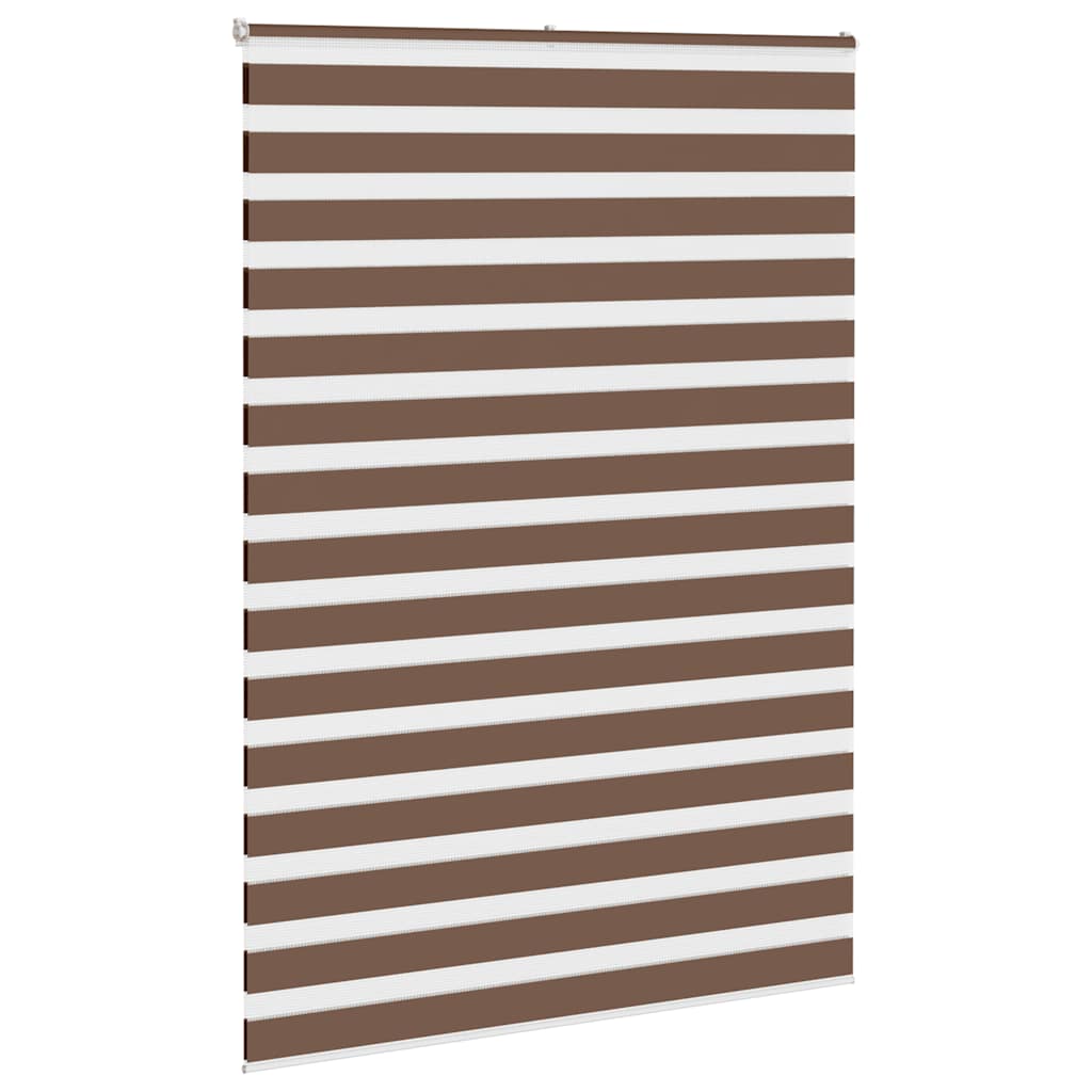 vidaXL Zebra Blind Brown 165x230 cm Fabric Width 160.9 cm Polyester 3