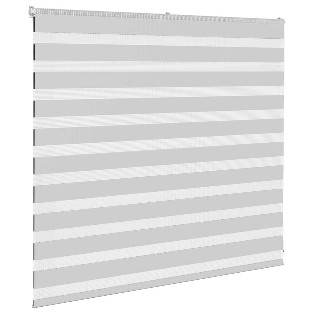 vidaXL Zebra Blind Light Grey 160x100 cm Fabric Width 155.9 cm Polyester 3