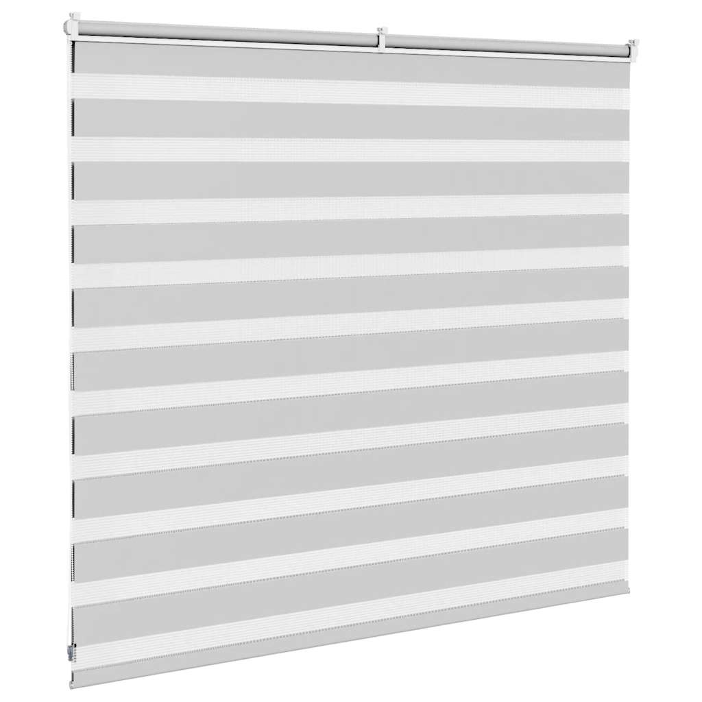 vidaXL Zebra Blind Light Grey 160x100 cm Fabric Width 155.9 cm Polyester 4