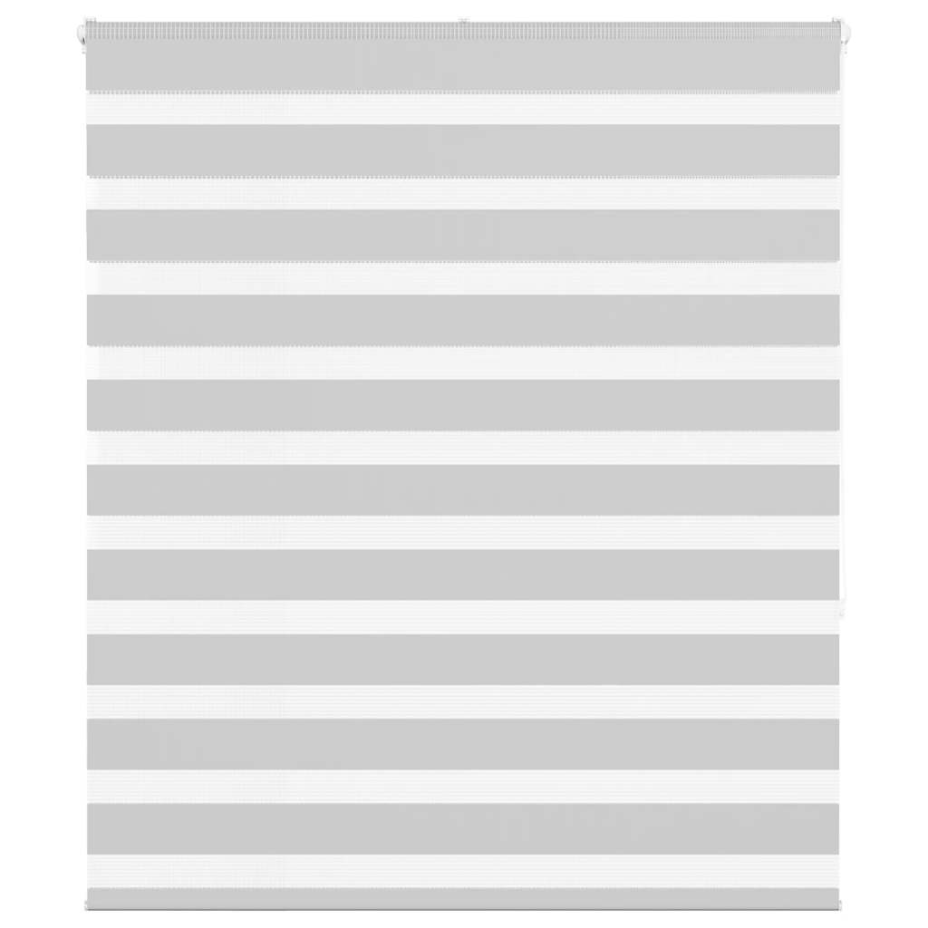 vidaXL Zebra Blind Light Grey 130x150 cm Fabric Width 125.9 cm Polyester 1