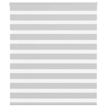 vidaXL Zebra Blind Light Grey 130x150 cm Fabric Width 125.9 cm Polyester 1