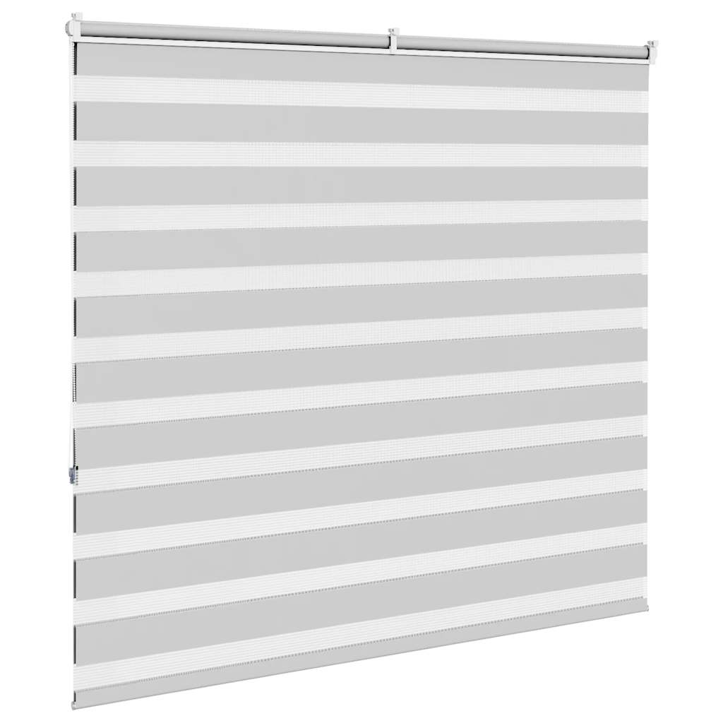 vidaXL Zebra Blind Light Grey 165x150 cm Fabric Width 160.9 cm Polyester 4