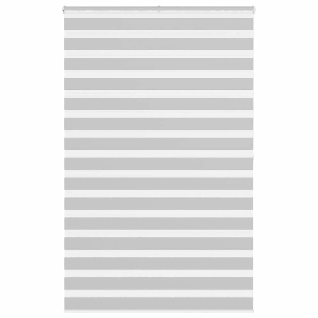 vidaXL Zebra Blind Light Grey 145x200 cm Fabric Width 140.9 cm Polyester 1
