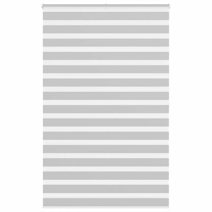 vidaXL Zebra Blind Light Grey 145x200 cm Fabric Width 140.9 cm Polyester 1