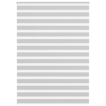 vidaXL Zebra Blind Light Grey 155x200 cm Fabric Width 150.9 cm Polyester 1