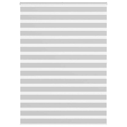 vidaXL Zebra Blind Light Grey 160x200 cm Fabric Width 155.9 cm Polyester 1
