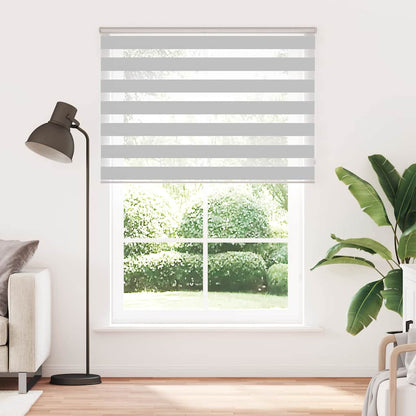vidaXL Zebra Blind Light Grey 160x200 cm Fabric Width 155.9 cm Polyester 2