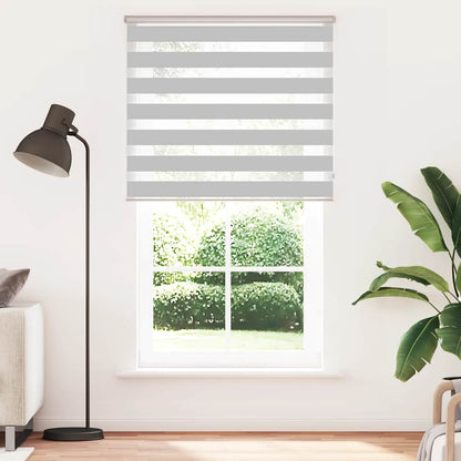 vidaXL Zebra Blind Light Grey 125x230cm Fabric Width 120.9cm Polyester 1